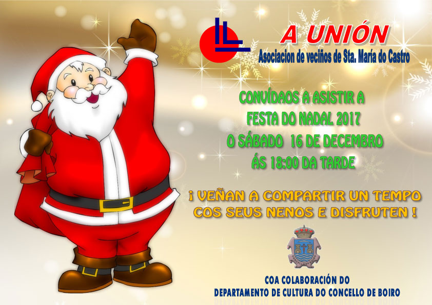 Festa do Nadal organizado pola Asociáción de veciños A Unión