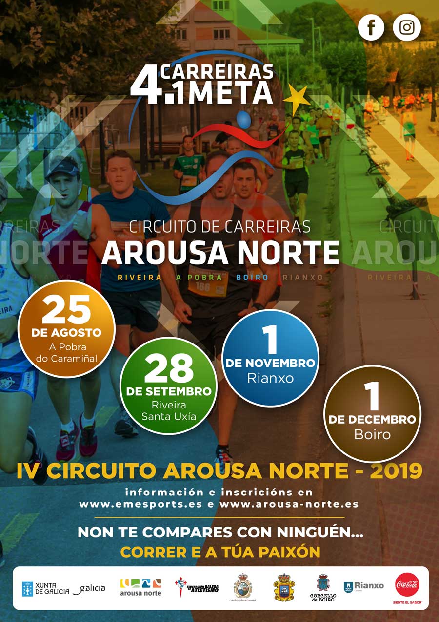 4 Carreiras. 1 Meta: IV circuito Arousa Norte - 2019