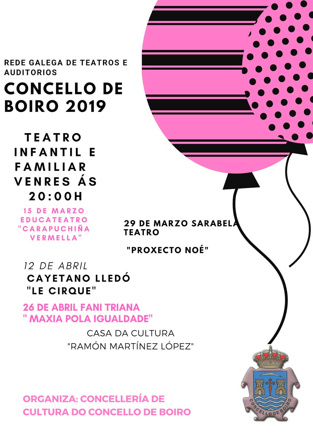 Rede galega de teatros e auditorios. Concello de Boiro 2019