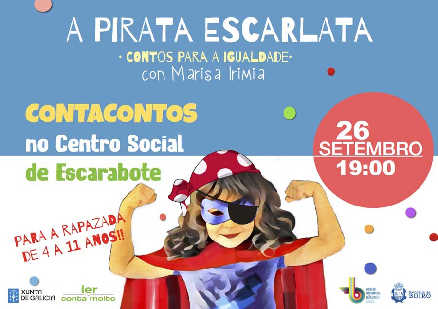 A Pirata Escarlata: Contacontos para a igualdade con Marisa Irimia