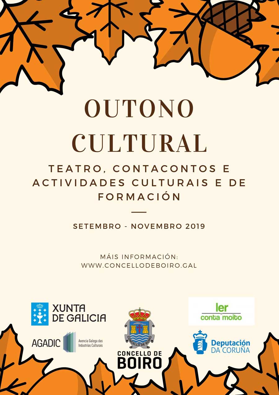 Outono Cultural 2019: Teatro, contacontos e actividades culturais e de formación