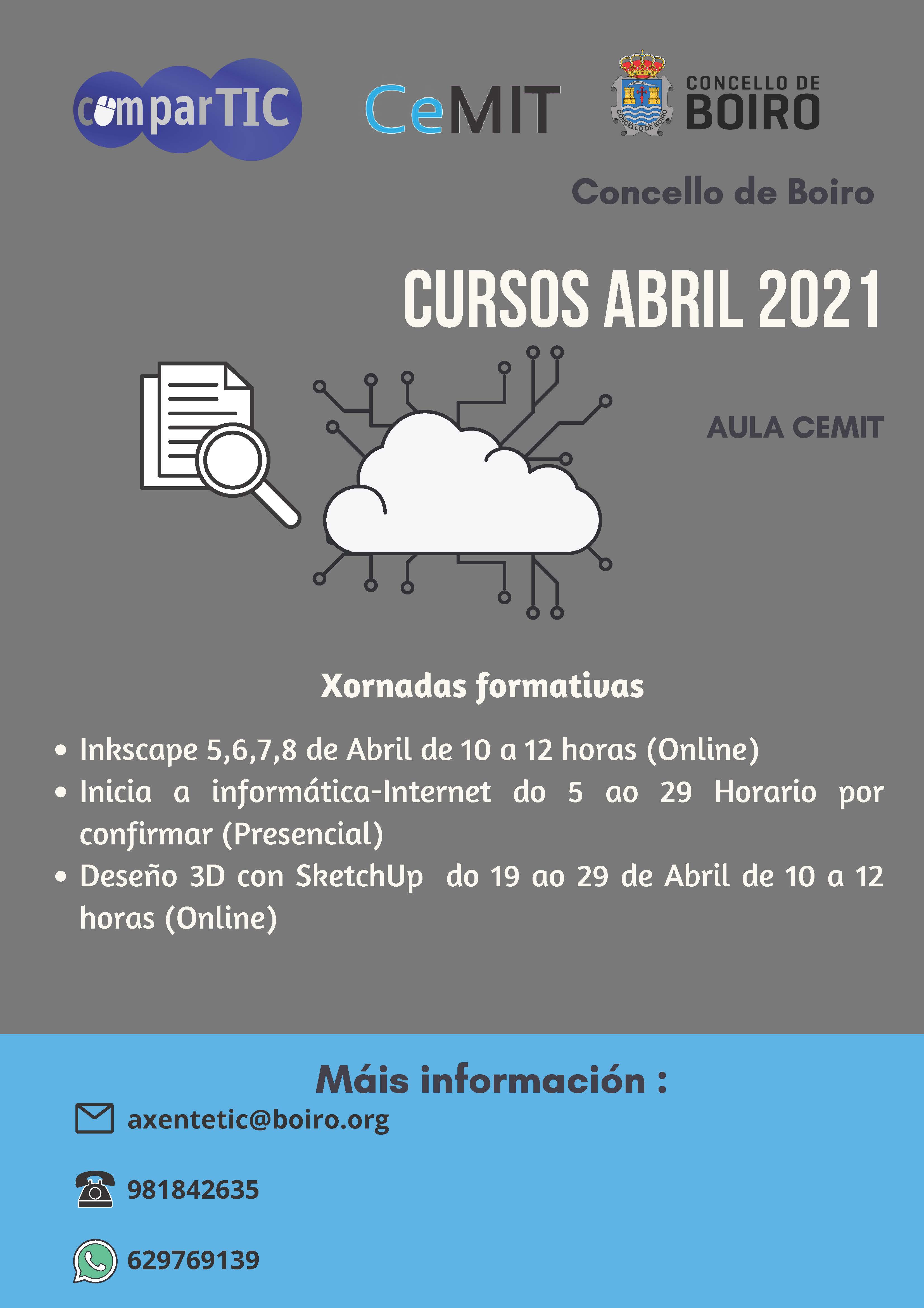 Cursos Aula CeMIT - abril 2021