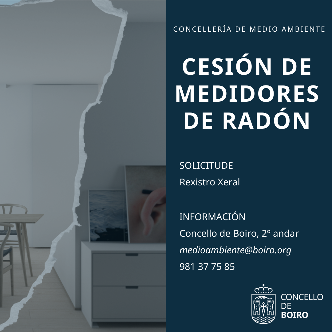 Programa de medición de gas radón | Concello de Boiro