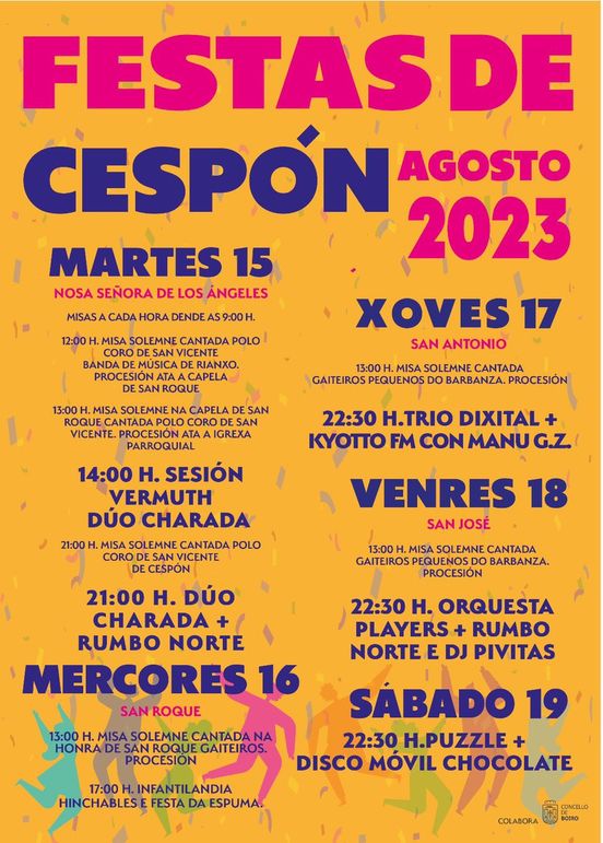 Festas de Cespón 2023 | do 15 ao 19 de agosto 