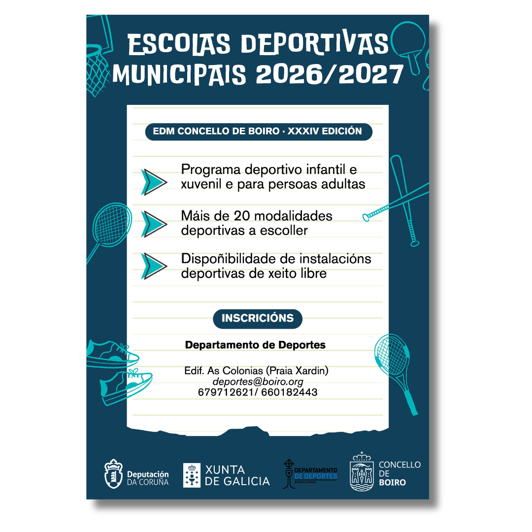 Escolas Deportivas Municipais 2026/2027 | Concello de Boiro