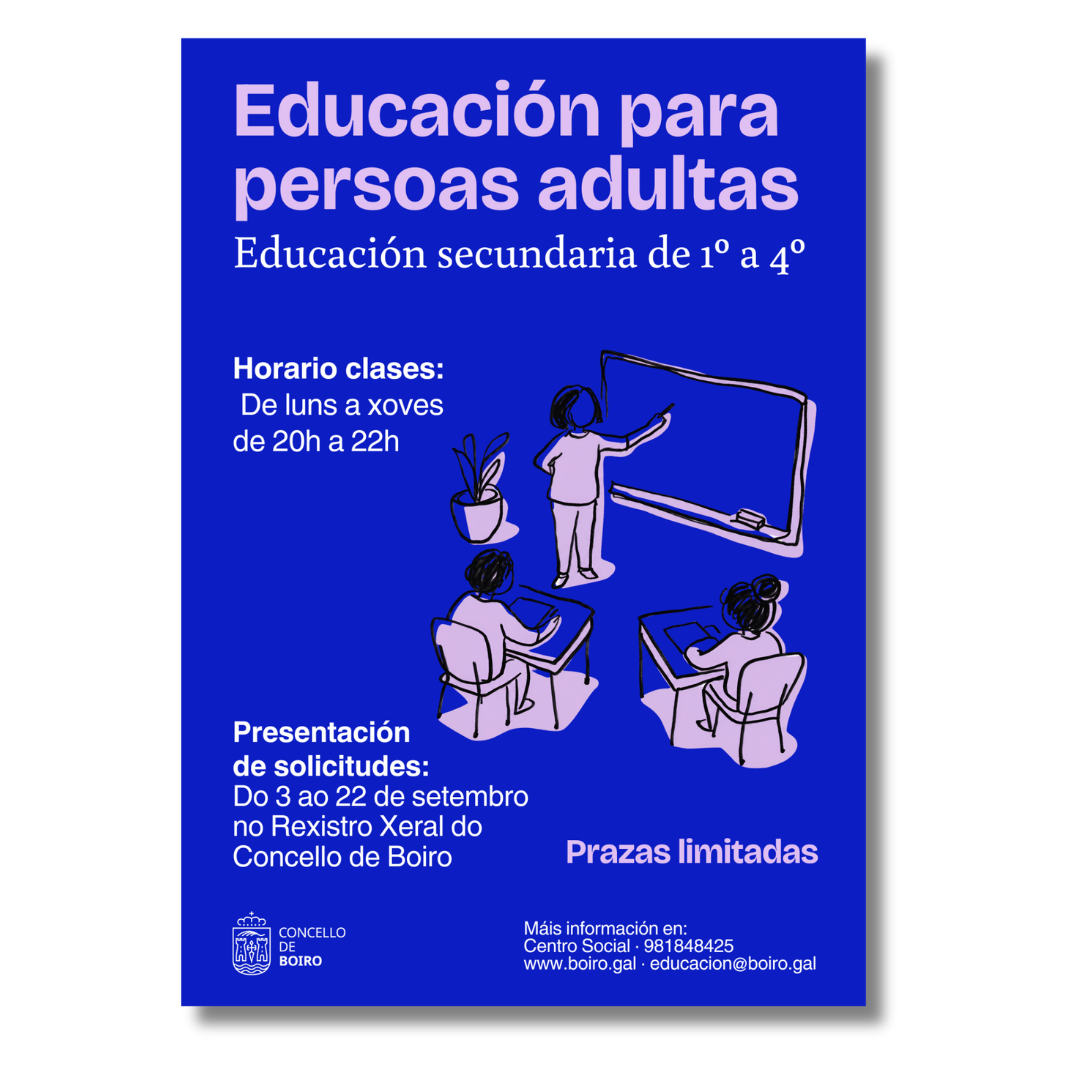 Educación para persoas adultas 2026/2027 | Concello de Boiro 